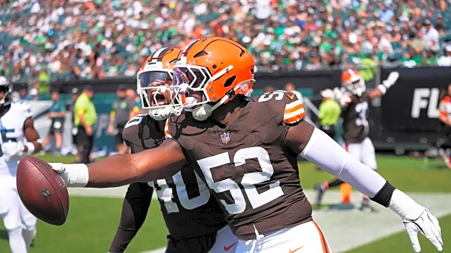 K.J. Henry's pick-6 leads Browns to win over Eagles in preseason game with Shedeur Sanders sidelined