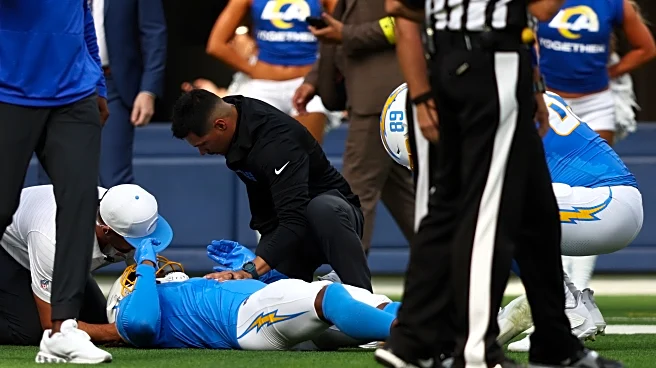 Chargers WR Quentin Johnston has a concussion after a big hit on 3rd snap vs Rams