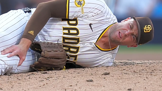 Padres reliever Jason Adam carted off field with ruptured quadriceps tendon