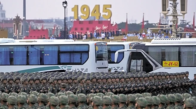 China displays its weaponry in a tightly controlled military parade
