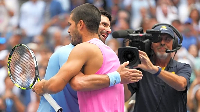 Carlos Alcaraz beats Novak Djokovic in 3 sets at the US Open to reach 3rd Grand Slam final in a row