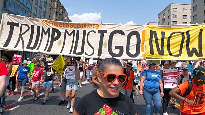 Thousands protest for a 'Free DC' on the fourth week of federal control in Washington