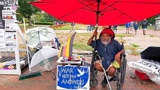 A decades-long peace vigil outside the White House is dismantled after Trump's order