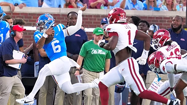 Backup QB Trinidad Chambliss shines in surprise start as No. 17 Ole Miss outlasts Arkansas 41-35