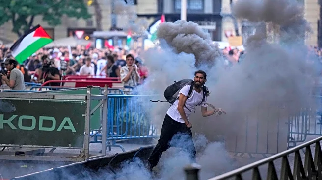 Authorities say over 100,000 at pro-Palestinian protests which forced early end to Spanish Vuelta