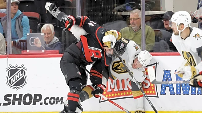 Eichel's 2 late goals help Vegas Golden Knights beat Carolina Hurricanes 6-3