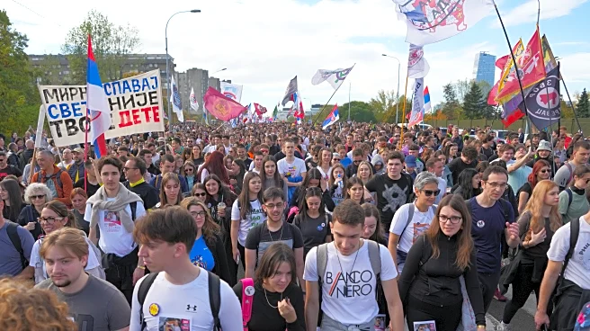 Serbia youth lead thousands on march for weekend rally marking deadly canopy collapse last year