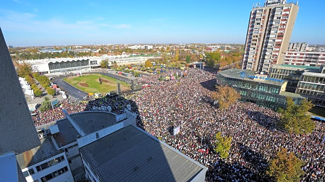 Serbia marks anniversary of deadly train station disaster with large rally