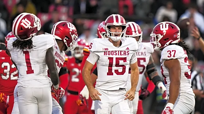 Sarratt leaves with hamstring tightness, but No. 2 Indiana rolls anyway to a 55-10 win over Maryland