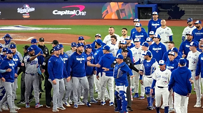 Benches clear at Game 7 of World Series after LA's Wrobleski hits Toronto's Giménez with fastball