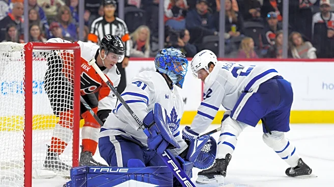 Matthews, Tavares lead Maple Leafs past Flyers 5-2; Tanev stretchered off after collision
