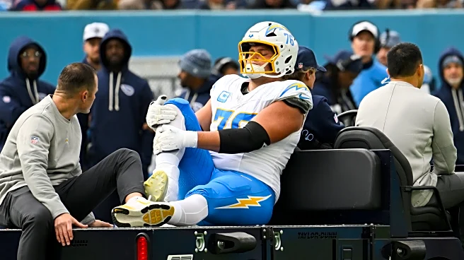 Chargers left tackle Joe Alt carted off field with right ankle injury