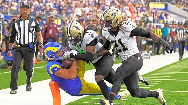 Matthew Stafford hits Davante Adams with 2 of his 4 TD passes while the Rams rout the Saints, 34-10