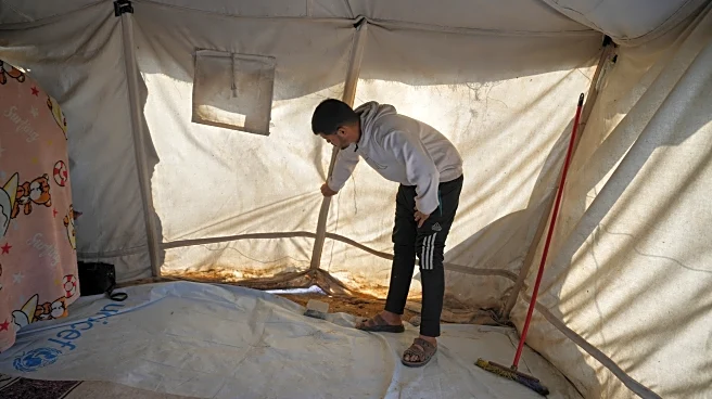 First major winter rains pummel Gaza, destroying makeshift shelters