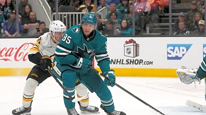 Celebrini notches 14th goal, Sharks beat Bruins 3-1