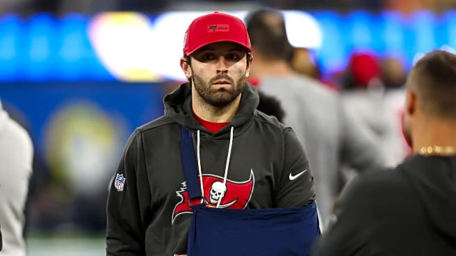 Buccaneers QB Baker Mayfield suffers sprained left shoulder in loss to Rams