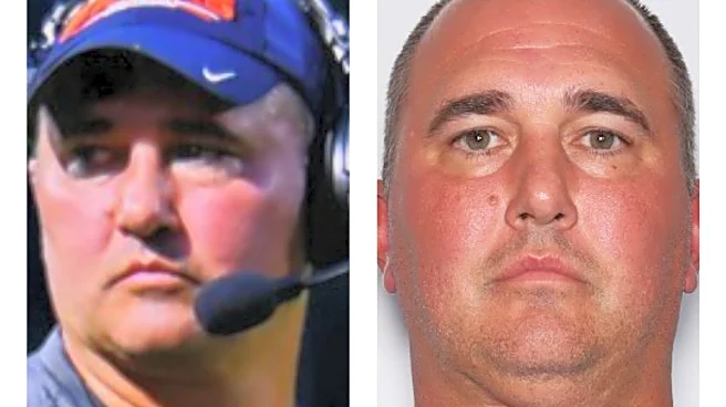 Football coach who went missing before undefeated team's playoff game is wanted on criminal charges