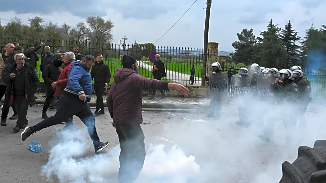Greek police fire tear gas at protesting farmers threatening to blockade airport