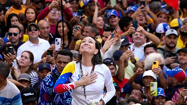 Supporters of Venezuelan opposition leader María Corina Machado march in cities worldwide