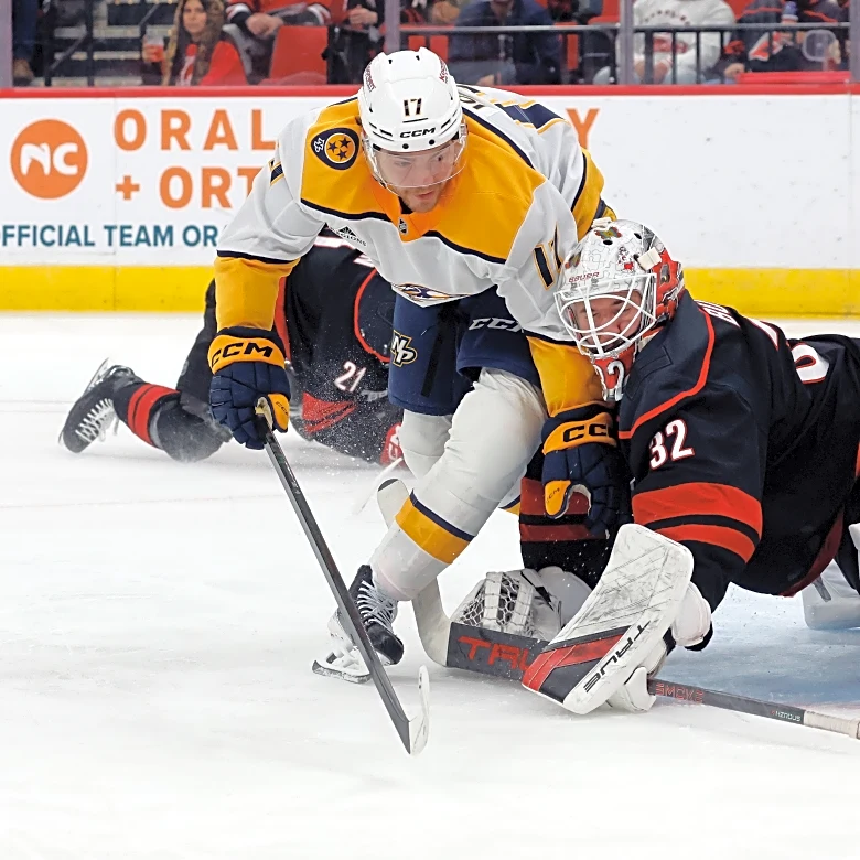 Blake has 2 goals and an assist to lead the Hurricanes past the Predators, 6-3