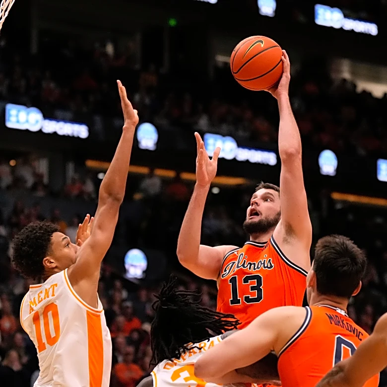 No. 14 Illinois beats No. 13 Tennessee 75-62 in Music City Madness