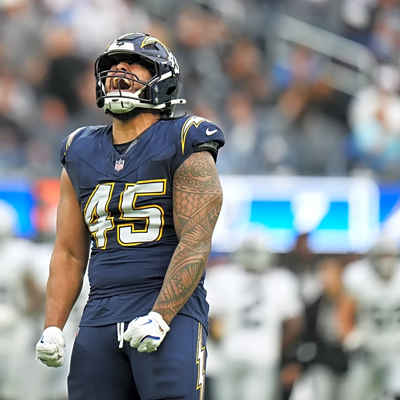 With 10 sacks and growing leadership, Chargers OLB Tuli Tuipulotu elevating all aspects of his game