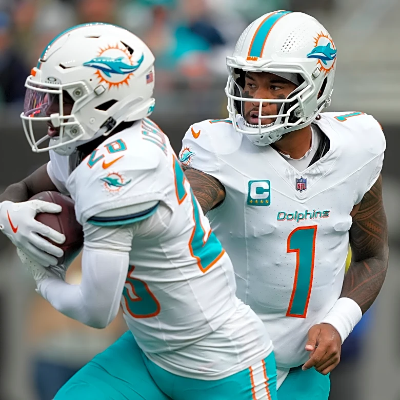Dolphins' Achane leaves with a rib injury; Jets rookie QB Cook steps in for injured Taylor