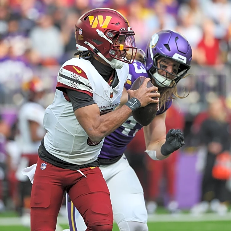 QB Jayden Daniels out again for Commanders after landing hard on previously injured left elbow