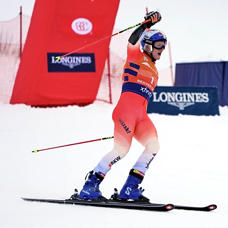 Swiss racer Marco Odermatt takes World Cup giant slalom for his 2nd win at Beaver Creek in 4 days
