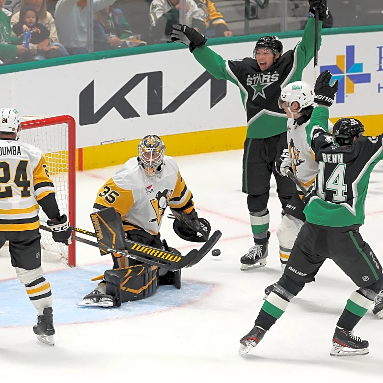 Rantanen scores lone shootout goal as Stars rally past Penguins 3-2