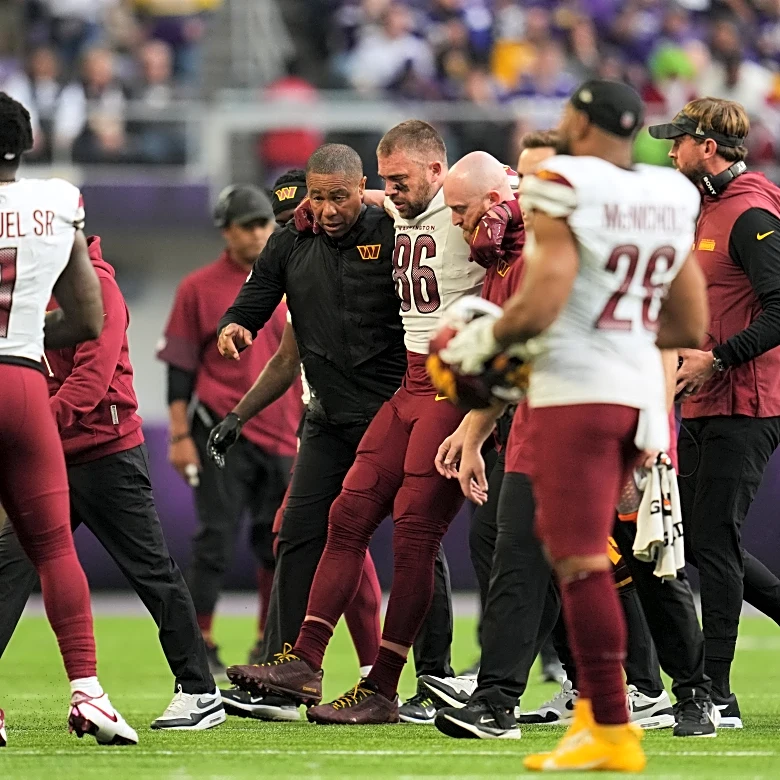 Commanders tight end Zach Ertz is out for the season with a torn ACL