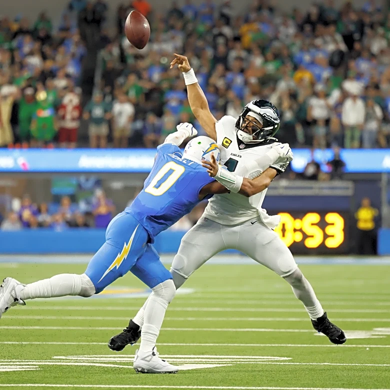 Chargers' Dicker kicks winning field goal, Jefferson's interception seals 22-19 OT win over Eagles