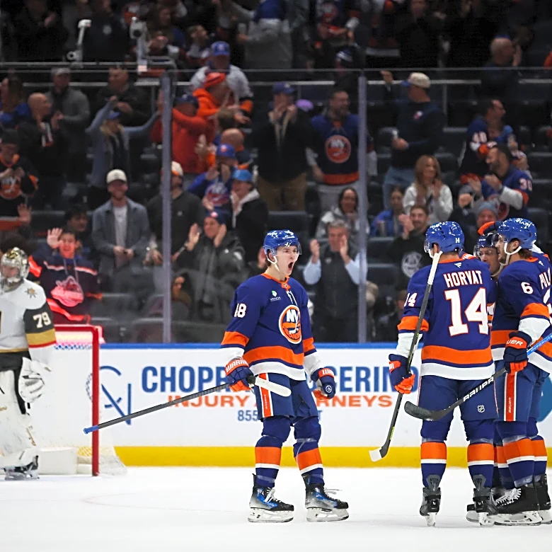 Emil Heineman scores in 4th round of shootout and Islanders beat Golden Knights 5-4