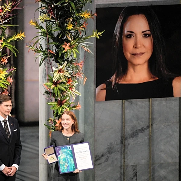 Machado's daughter accepts Nobel Peace Prize in Venezuelan opposition leader's absence