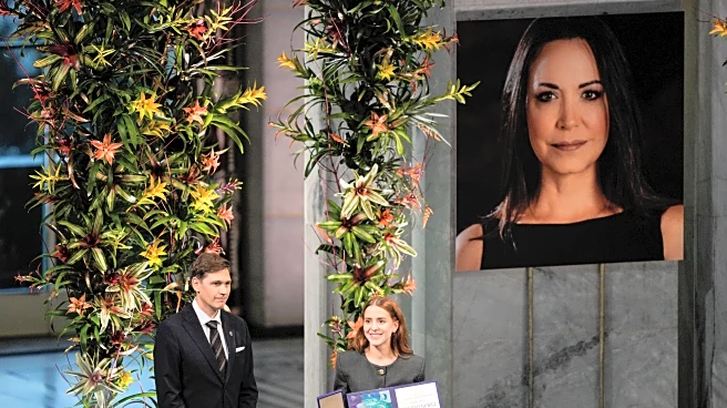 Machado's daughter accepts Nobel Peace Prize in Venezuelan opposition leader's absence