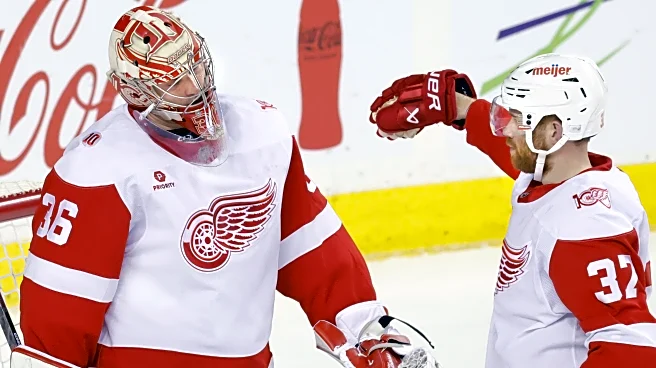 Alex DeBrincat has 2 goals and an assist as Red Wings hold off Flames 4-3