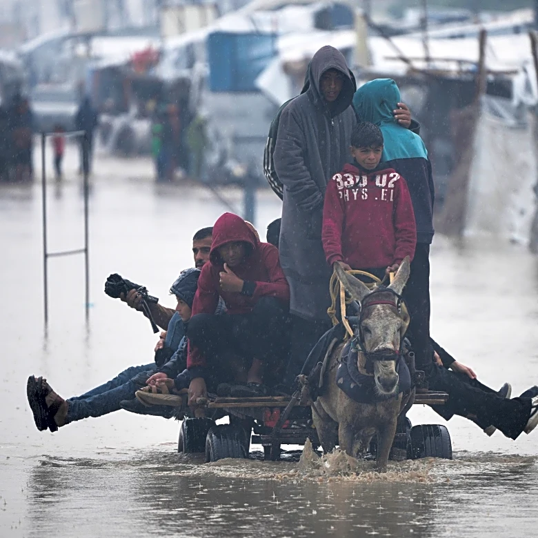 Winter storm rips through Gaza, exposing failure to deliver enough aid to territory