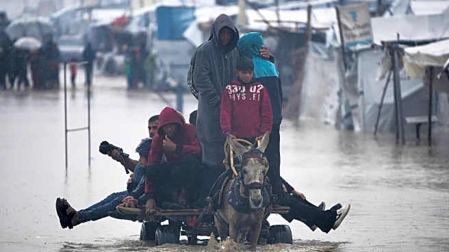 A winter storm chills Gaza and floods tent camps, exposing aid failures