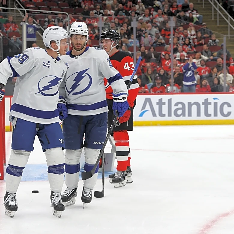 Lightning chase Jacob Markstrom on the way to routing the Devils 8-4