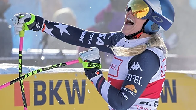 Remarkable Lindsey Vonn takes big lead in World Cup downhill with run to finish