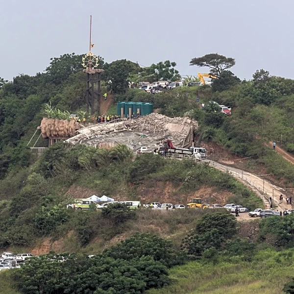 Building under construction collapses on temple in South Africa, leaving 1 dead