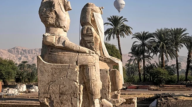Egypt reveals restored colossal statues of pharaoh in Luxor
