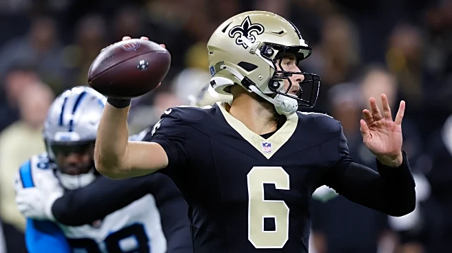 Shough's clutch drive and Smyth's kick lift the Saints past the Panthers, 20-17