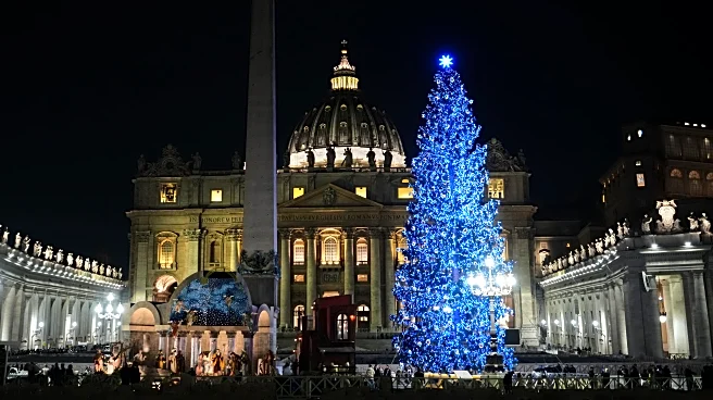 Vatican unveils Nativity scene, lights Christmas tree in St. Peter’s Square