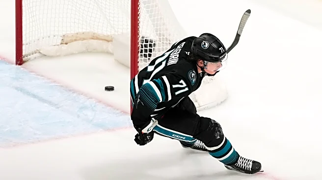 Celebrini's spin-o-rama goal helps him become fastest Sharks player to 50 points