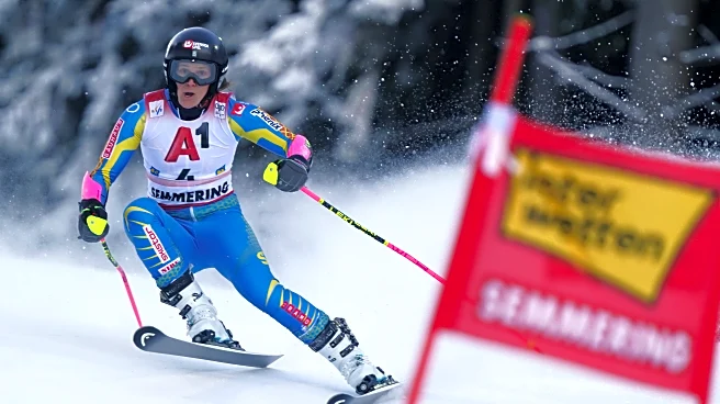 Olympic champion Sara Hector leads World Cup GS after 1st run. Mikaela Shiffrin stands 8th.