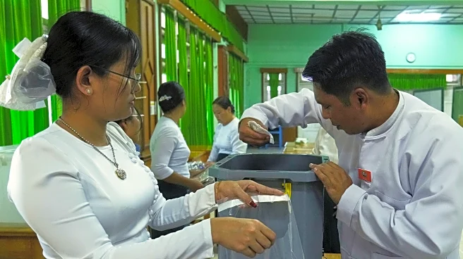 Myanmar's military-backed party claims strong lead in election's first phase