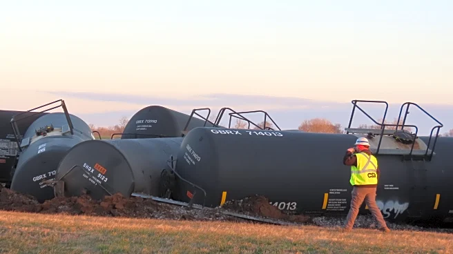 Derailed train in Kentucky causes a chemical leak and sparks a fire