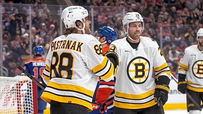 Pastrnak leads Bruins past Oilers 6-2 to stop 6-game slide