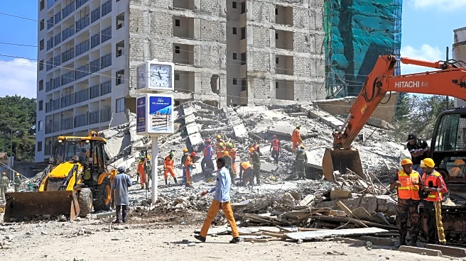 A tall building under construction collapses in Nairobi, with 4 believed to be trapped